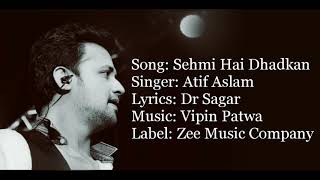 quotSEHMI HAI DHADKANquot Full Song With Lyrics ▪ Atif Aslam ▪ Daas Dev ▪ Vipin Patwa [upl. by Iaverne17]