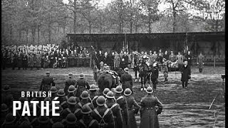 King Leopold of the Belgians watches military manoeuvres at Namur 1937 [upl. by Terese]