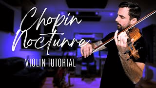 Chopin Nocturne in C Minor  Violin Tutorial [upl. by Shelden603]