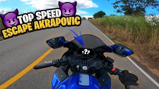 TESTEI A YAMAHA R3 NA RODOVIA COM ESCAPE AKRAPOVIC 😈🔥  DEU TOP SPEED ANDA DEMAIS [upl. by Garth]