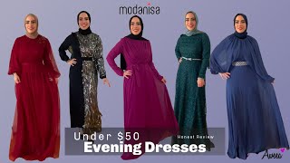 HONEST REVIEW 5 Modanisa Evening Dresses under 50 USD [upl. by Enimzzaj]