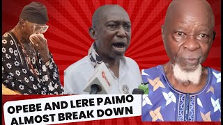 WATCH THE TOUCHING MOMENT OPEBE AND LERE PAIMO ALMOST BREAK DOWN AT PA AGBAKO’S BURIAL [upl. by Ahsitam685]