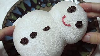 サンタ形のパン Santa Claus Snowman shaped sweet roll pastry [upl. by Tyika]