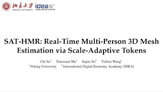 SATHMR RealTime MultiPerson 3D Mesh Estimation via ScaleAdaptive Tokens [upl. by Niowtna]