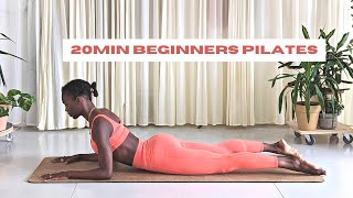 20MIN BEGINNERS PILATES WORKOUT [upl. by Neelik913]