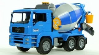 MAN Cement Mixer Truck Bruder 02744  ブルーダー MANセメントミキサー  Muffin Songs Toy Review [upl. by Nickolai]