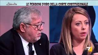 Le pensioni doro della Consulta scontro tra Meloni e Flick [upl. by Eixel]