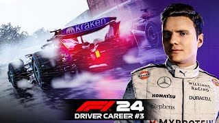 Our First WET Race on F1 24  F1 24 Driver Career 3 [upl. by Eletnahs]