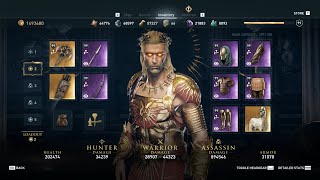 Assassins Creed Odyssey God Mode Assassin Build when using 900 Million Damage build 4k [upl. by Mannos609]