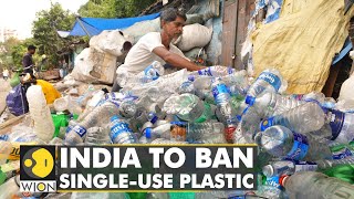 India to implement singleuse plastic ban from July 1  An effort to reduce plastic waste  WION [upl. by Yelyah595]