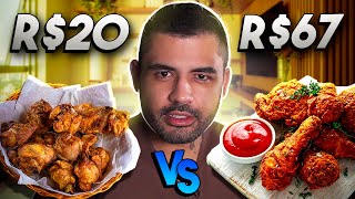 FRANGO À PASSARINHO CARO R 70 VS BARATO R 20  MESMO SENDO RUIM É BOM [upl. by Lashar82]