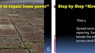 How to repair loose paver [upl. by Wengert302]