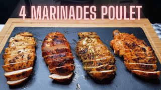 4 MARINADES EXPRESS POUR VOTRE POULET  FACILE ET RAPIDE [upl. by Lippold930]