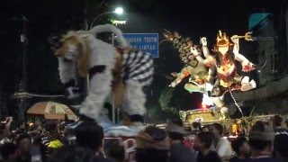 Ogoh ogoh parade before Nyepi in Denpasar Bali 08032016 [upl. by Lody]