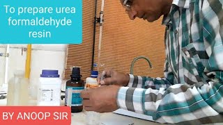 How to prepare urea formaldehyde resin [upl. by Nimzaj989]