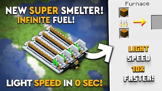 Minecraft BEST Super Smelter Tutorial  Light Speed  81000 PH [upl. by Aniuqal]