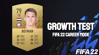 Sven Botman Growth Test FIFA 22 Career Mode [upl. by Rattan598]