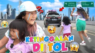 DINAR DAN DANISA KETINGGALAN DI TOL SAAT MAU LIBURAN😱😭 NANGIS KEJER😭 viral trending [upl. by Lledniuq]