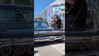 64 Impala🔥 automobile lowrider oldschool classic impala car cars cartok carshorts chevy [upl. by Nylzaj]