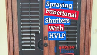 Graco 95 HVLP Pro Contractor Spraying Functional Shutters [upl. by Akim]