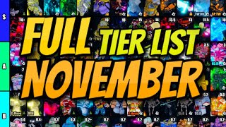 YBA FULL OFFICIAL YBA NOVEMBER SKIN TRADING TIER LIST NOVEMBER 2024 [upl. by Nathalie438]