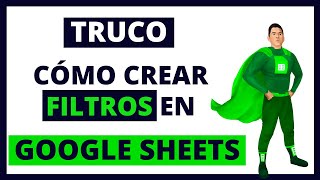 🟢Cómo CREAR FILTROS en Excel de Google Sheets  Curso básico GRATIS ✅ [upl. by Cacia]