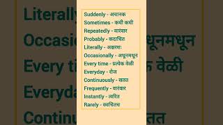 dailyuseenglishwords MahisSpokenEnglishClass englishtomarathi marathitoenglish english shorts [upl. by Niamor]