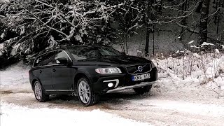 Volvo XC70 offroad Winter AWD test Winter drive uphill [upl. by Annirok]