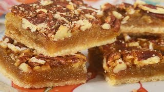 Pecan Squares Recipe Demonstration  Joyofbakingcom [upl. by Daisy867]