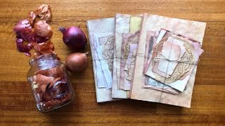 How I dye paper with ONION SKINS [upl. by Ahsimat]