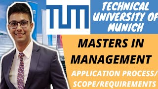 Masters In Management from Public University TU MUNICH Technical University of Munich Germany [upl. by Adidnac]