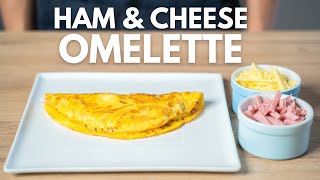 How To Make The PERFECT OMELETTE With Cheese And Ham SUPER QUICK amp EASY Breakfast Recipe [upl. by Llevel]