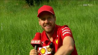 Styrian GP 2020 Sebastian Vettel interview German [upl. by Jecon]