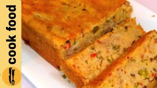 savoury semolina cakehealthy breakfast cake recipe by lets cook delicious food [upl. by Rudy]