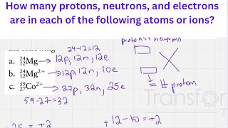 How many protons neutrons and electrons are in each of the following [upl. by Kary301]