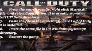 How to fix Mss32dll Call of Duty [upl. by Aleras798]