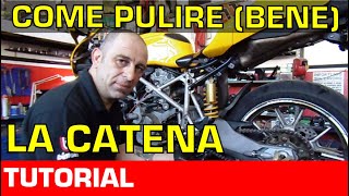 COME PULIRE BENE LA CATENA della MOTO La guida definitiva [upl. by Lesser]