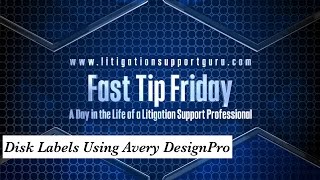 Fast Tip Friday  Disk Labels Using Avery DesignPro [upl. by Oratnek]