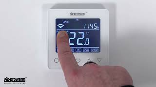 ProWarm ProTouch WiFi Smart Thermostat  Connecting to ProTouch App [upl. by Paddy460]