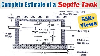 Estimation of Septic Tank  How to Prepare Estimate for Septic Tank SepticTank [upl. by Kruse582]