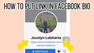 How to Put link in Facebook Bio [upl. by Lehpar]