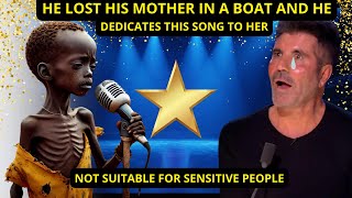 No one could hold back tears boy shakes up Talent 2024 WITH song to his mother lost in a boat [upl. by Bernete617]