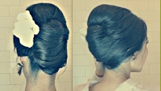 ★HAIR TUTORIAL HAIRSTYLES WITH BIG BOUFFANT  FRENCH TWIST YOUR OWN MEDIUM LONG HAIR WEDDING UPDOS [upl. by Marnie501]