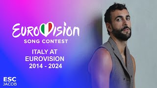 Italy 🇮🇹 at Eurovision Song Contest 20142024 My TOP 11 [upl. by Anniala]