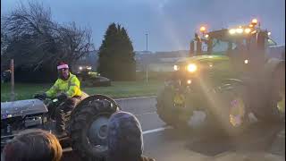 Charity Festive Tractor Run 2022 Corbridge Tyne Valley Northumberland [upl. by Engen]