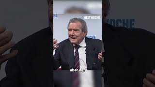 Gerhard Schröder Der Einzige der einen Beitrag zur Beendigung des Krieges leisten würde ist Trump [upl. by Eboj]