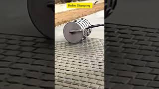 Roller Stamping for Concrete Road shorts [upl. by Ayotahc580]