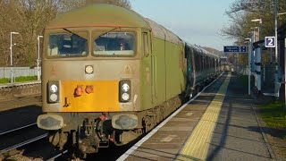 GBRf Class 69  69010  Still In Undercoat Drags SWR 701527 At Byfleet amp New Haw For Eastleigh [upl. by Etnoled]