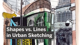 Class Preview  Loose Urban Sketching Shapes Versus Lines Taria Dawson [upl. by Anauqal]