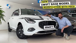 Base Model 2024 Maruti Swift LXI  Modified with All Accessories  Price  Review [upl. by Asikal375]